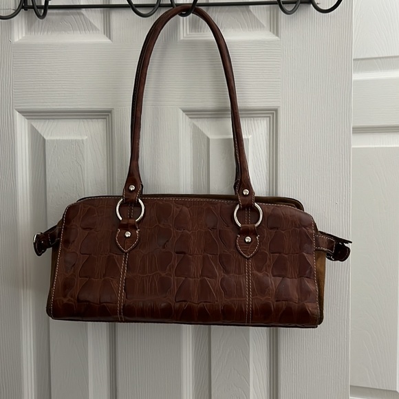 Barbara Leather Vintage  Croc Handbag! - Picture 2 of 10